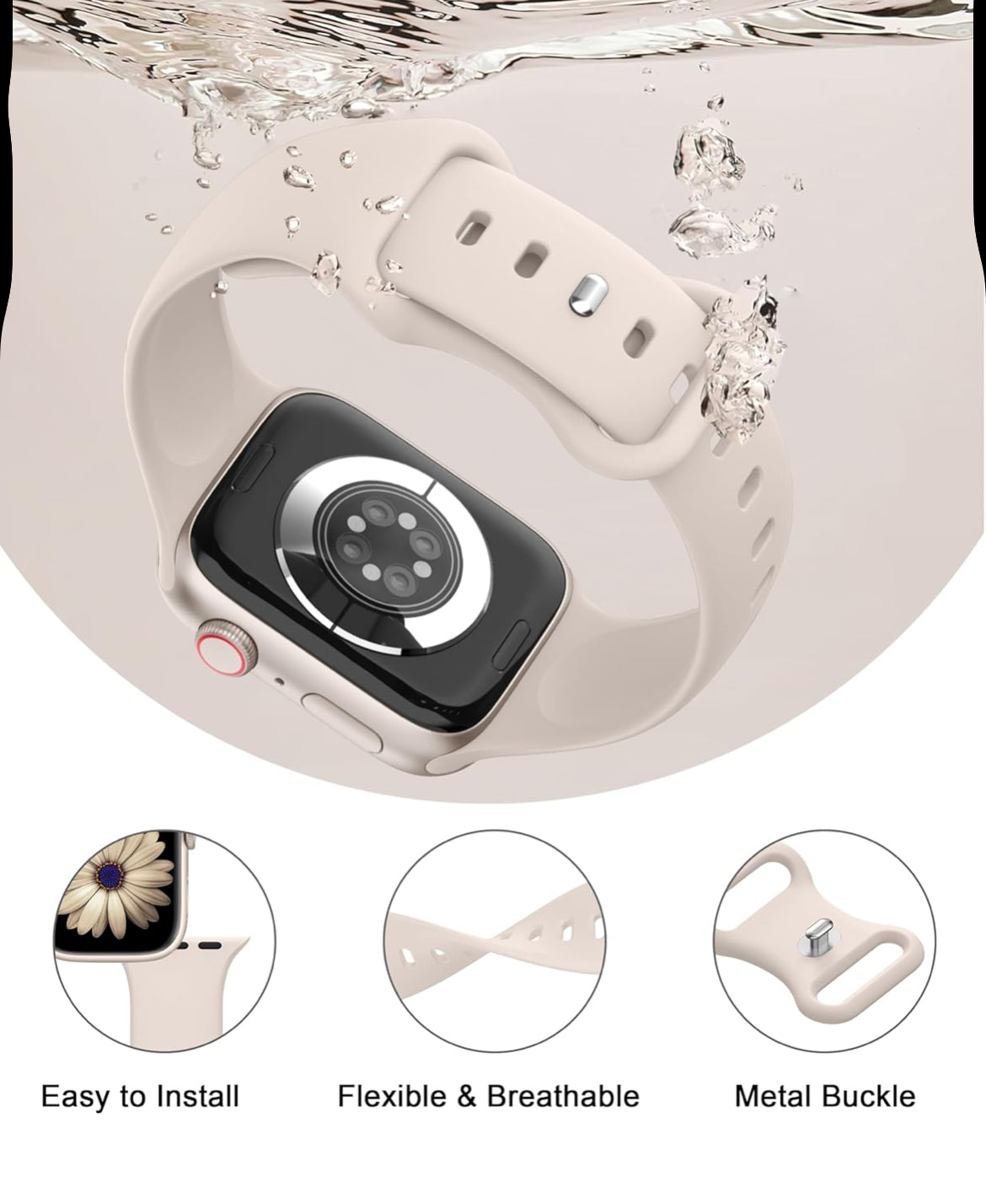 3 Pack Sport Bands Compatible with Apple Watch