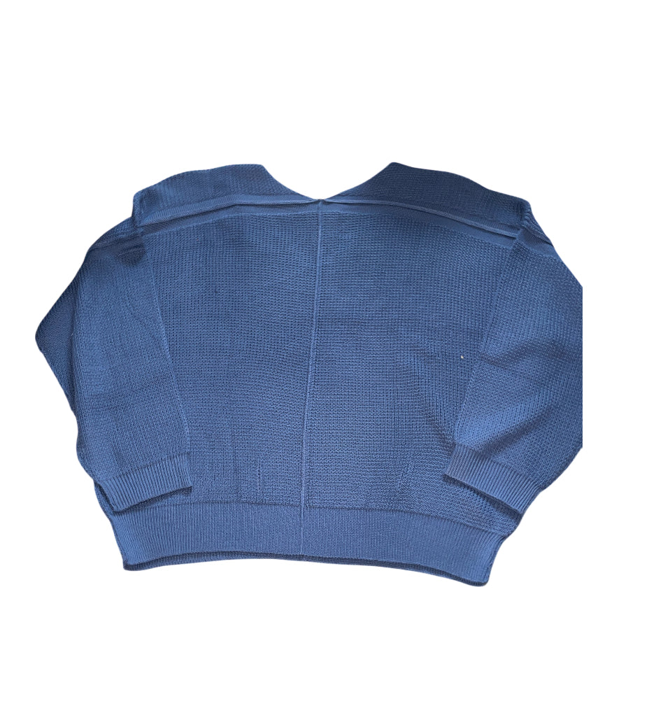 Heyson blue knit V-neck sweater (1x)