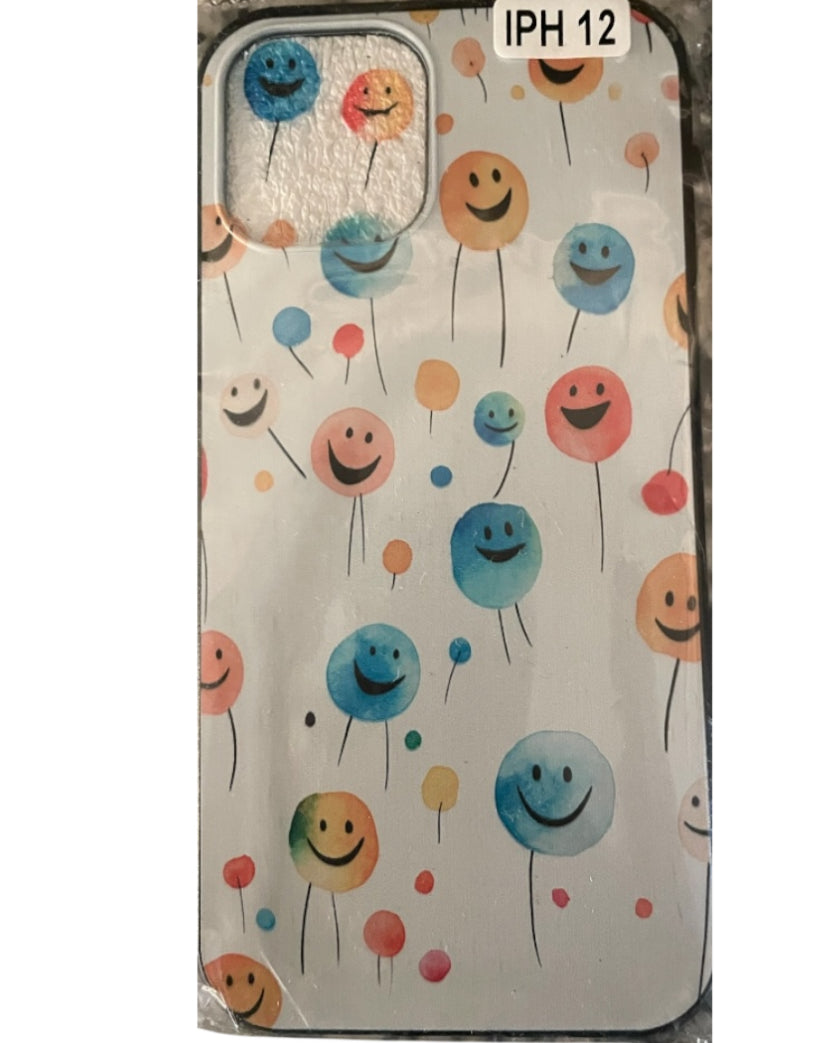 iPhone 12 - 12 Pro Case, Cute Colorful Retro Smile Face Slim Fit
