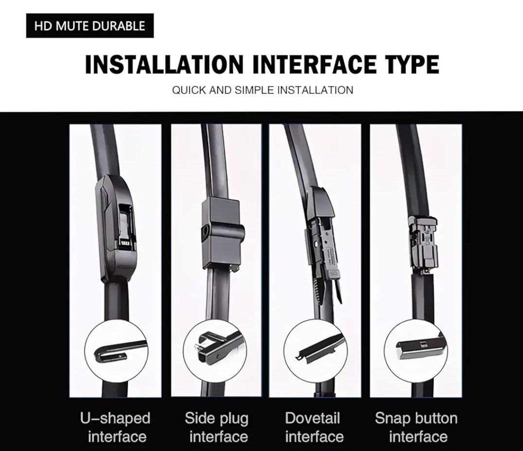 FAPIUO Front Windshield Wipers 24"+22" Blade Set (2 Pack) Pinch Tab