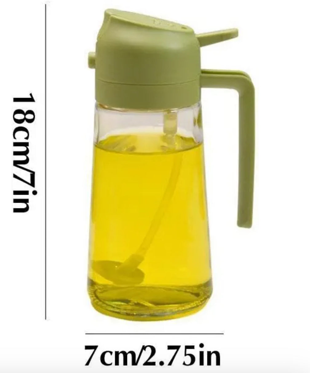 2 in 1 glass olive oil filling bottle