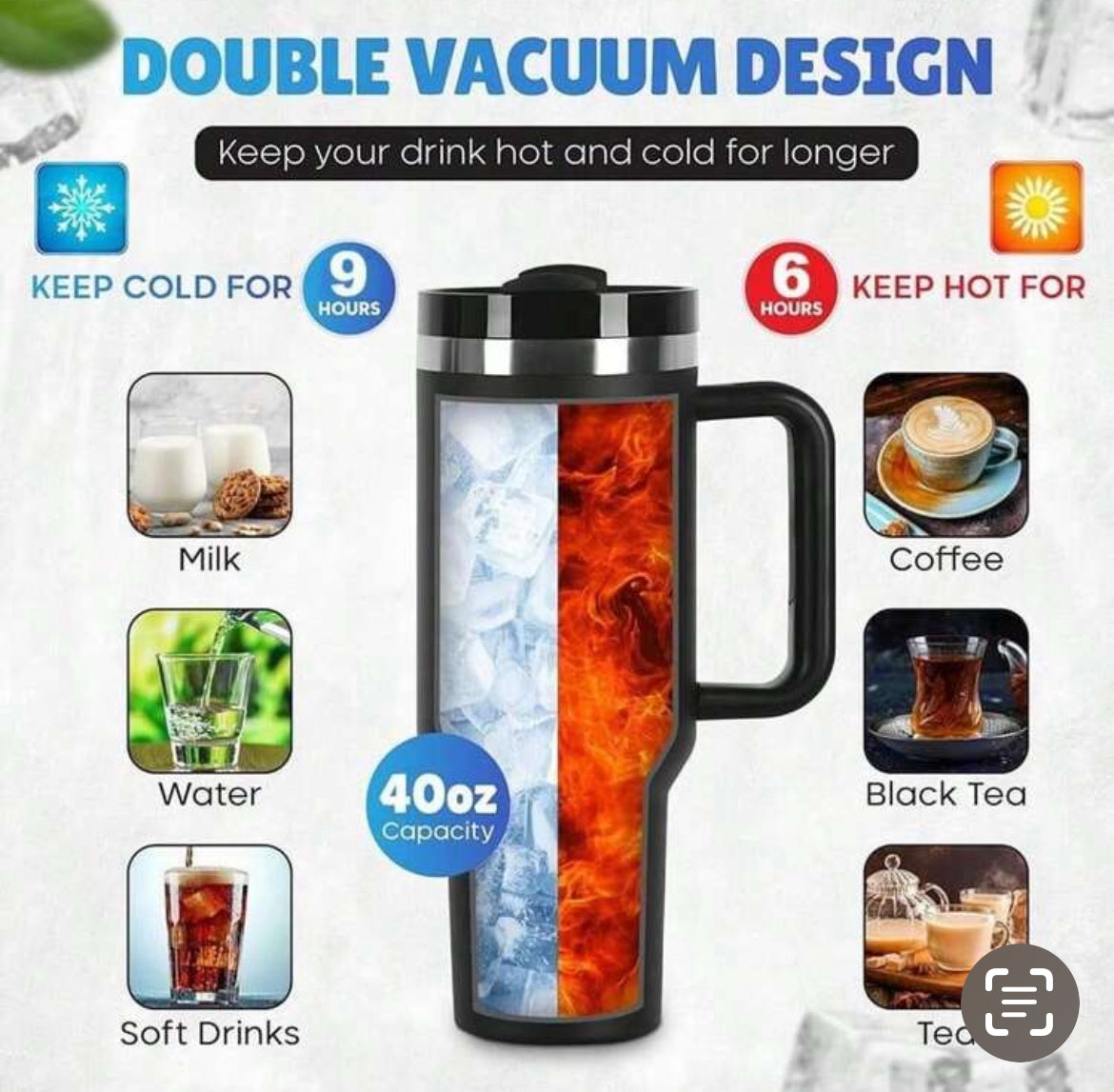 White & Pink Floral Quencher Tumbler