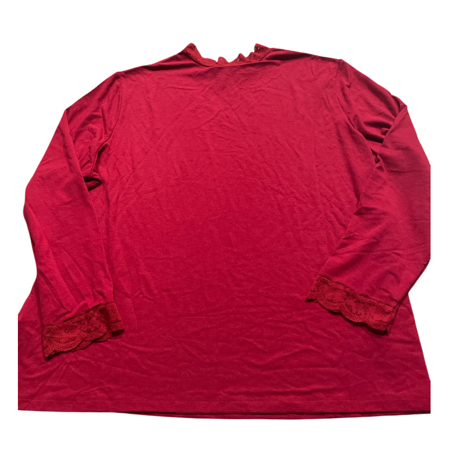 Bedford Fair Red Long Sleeve Top (1x)
