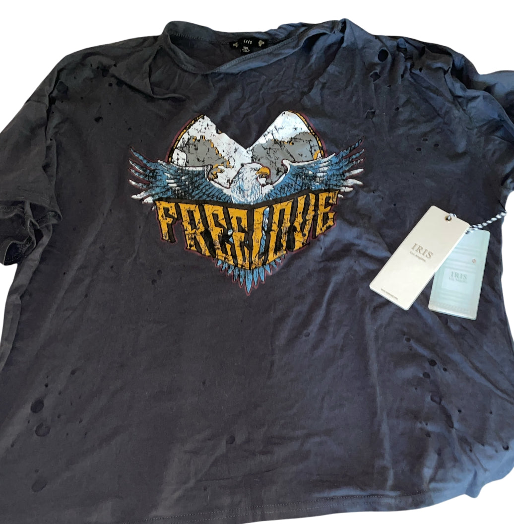 IRIS Los Angeles Freelove Distressed Tee (1x)