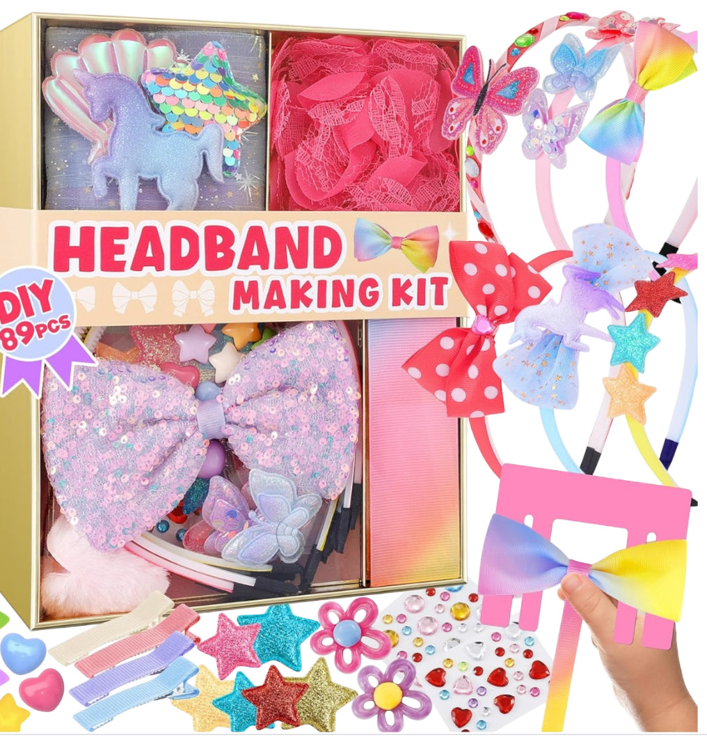 Headband Making Kit + Unicorn Pouch