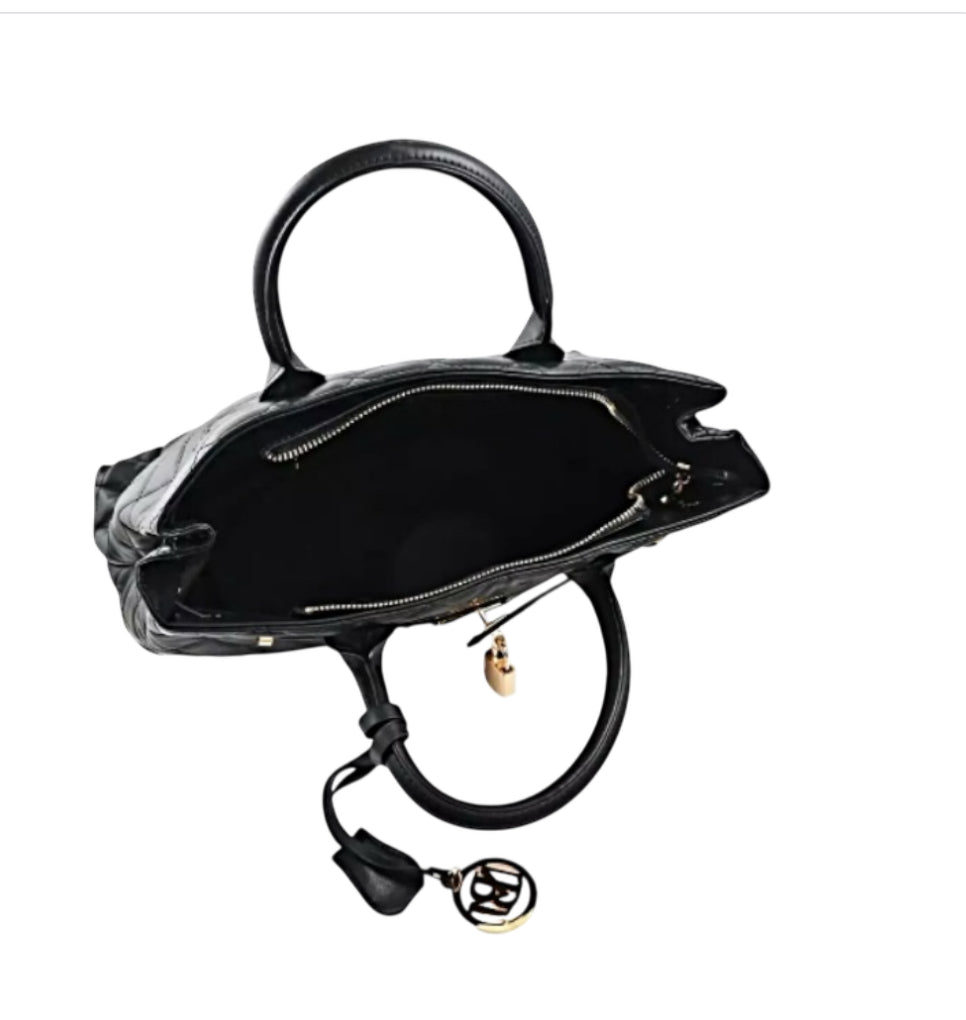 Badgley Mischka Diamond Quilted Tote In Black