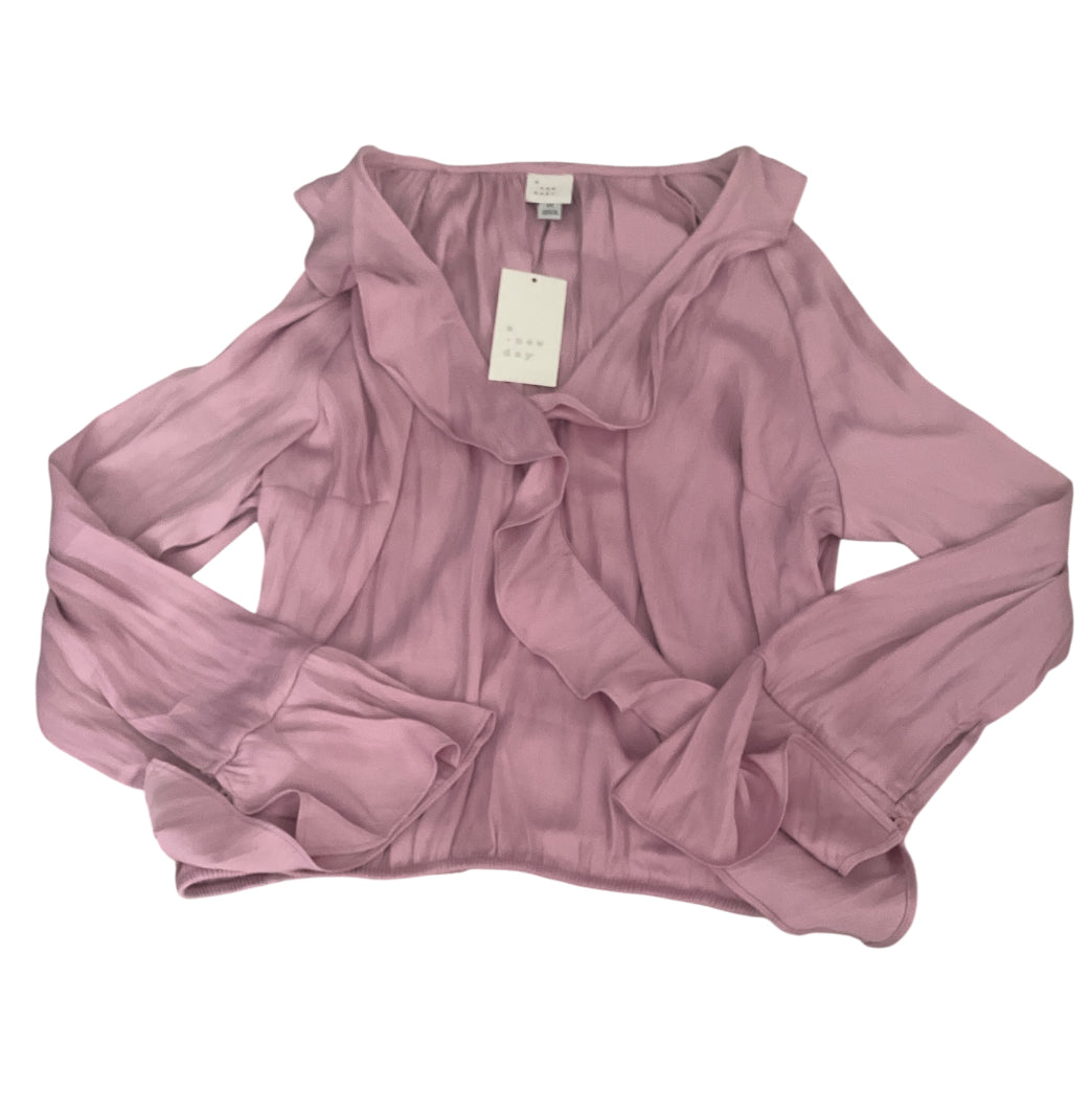 A New Day Ruffle Wrap Blouse