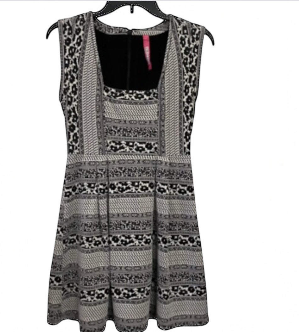 Anthropologie Plenty By Tracy Reese Fit Flare Dress Black White (X-Small)