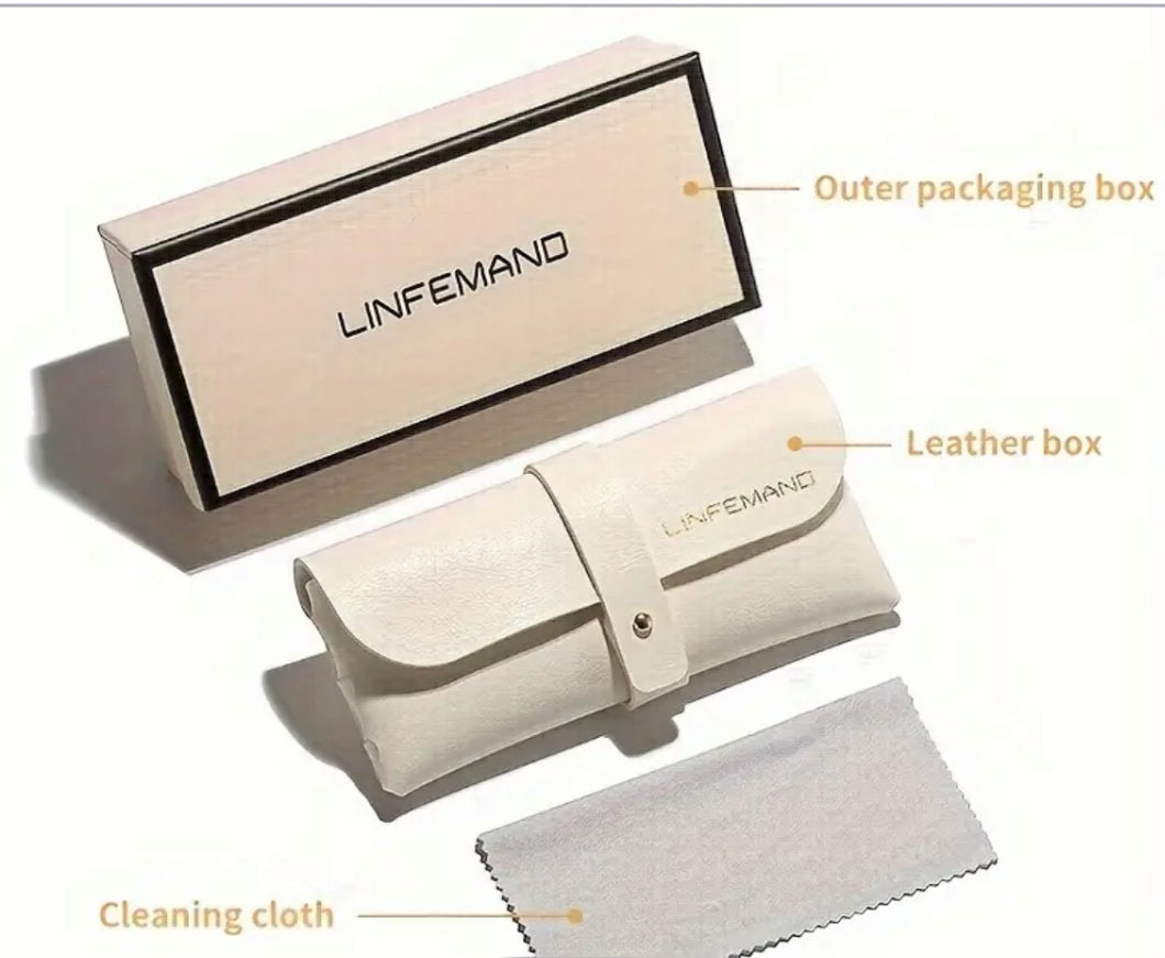 LINFEMAND Frameless Gradient Fashion Large Sunglasses