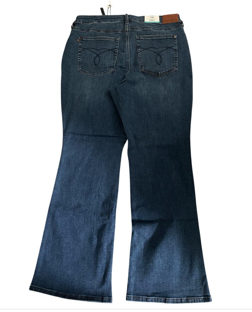 Judy Blue High Waist Flare Jeans Dark Blue Denim (20w)