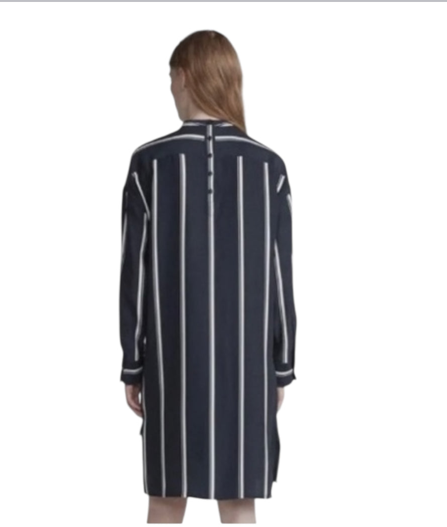 CAARA Navy & White Striped Dress (Small)