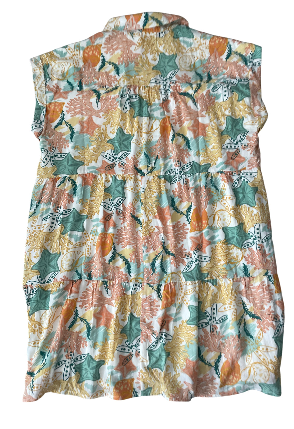 Heyson Sea Life Print Button-Up Dress (1x)
