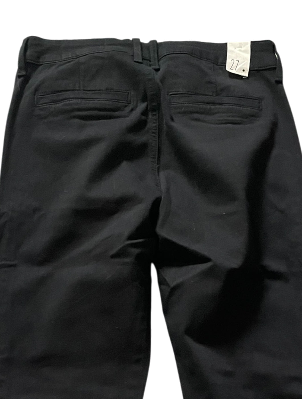 Cosmic Blue Love black skinny-fit trousers featuring thin pink piping (27)
