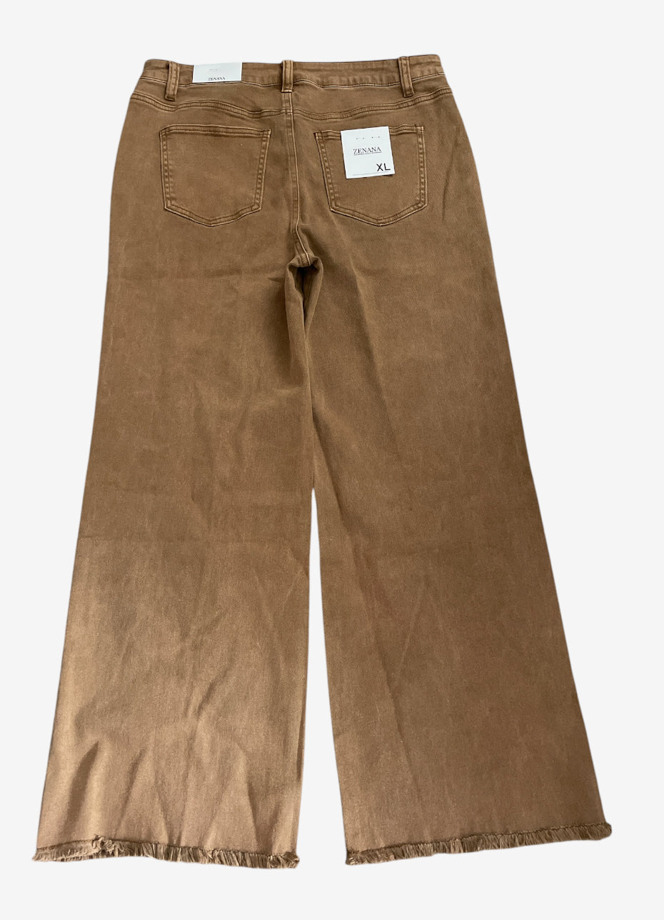 Zenana high-waisted, wide-leg jeans (XL)
