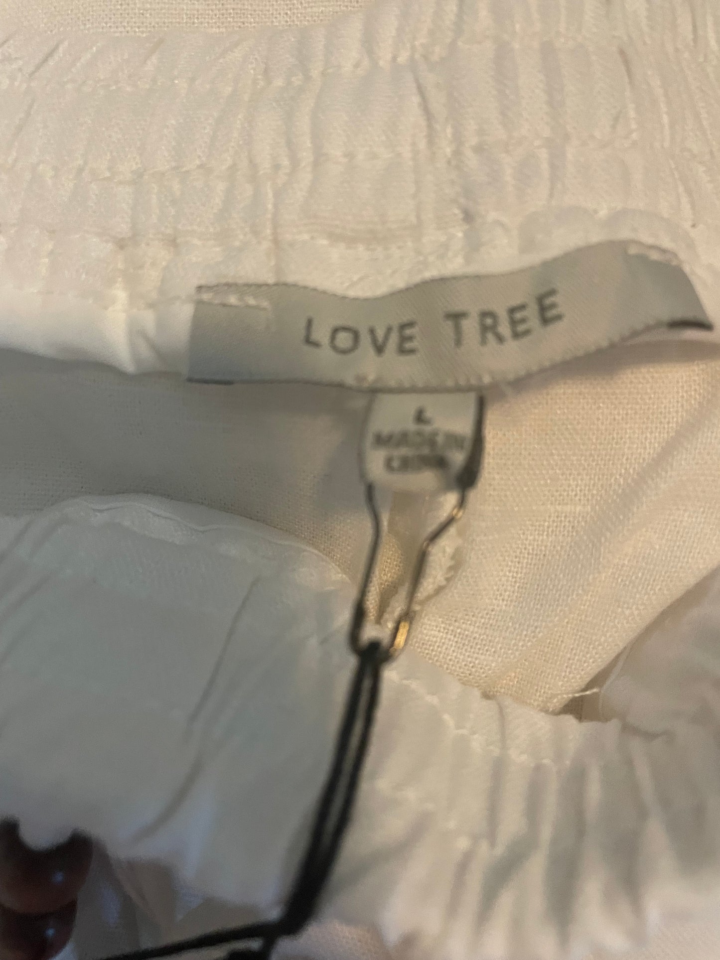 Love Tree White Linen Pants (Large)