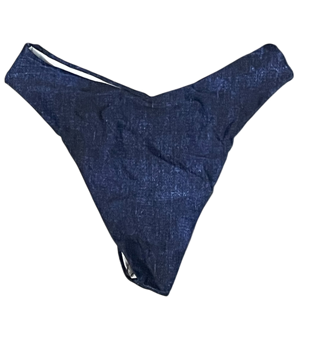AndTheWhy Denim Print 2-Piece Bikini Swimsuit (Large)