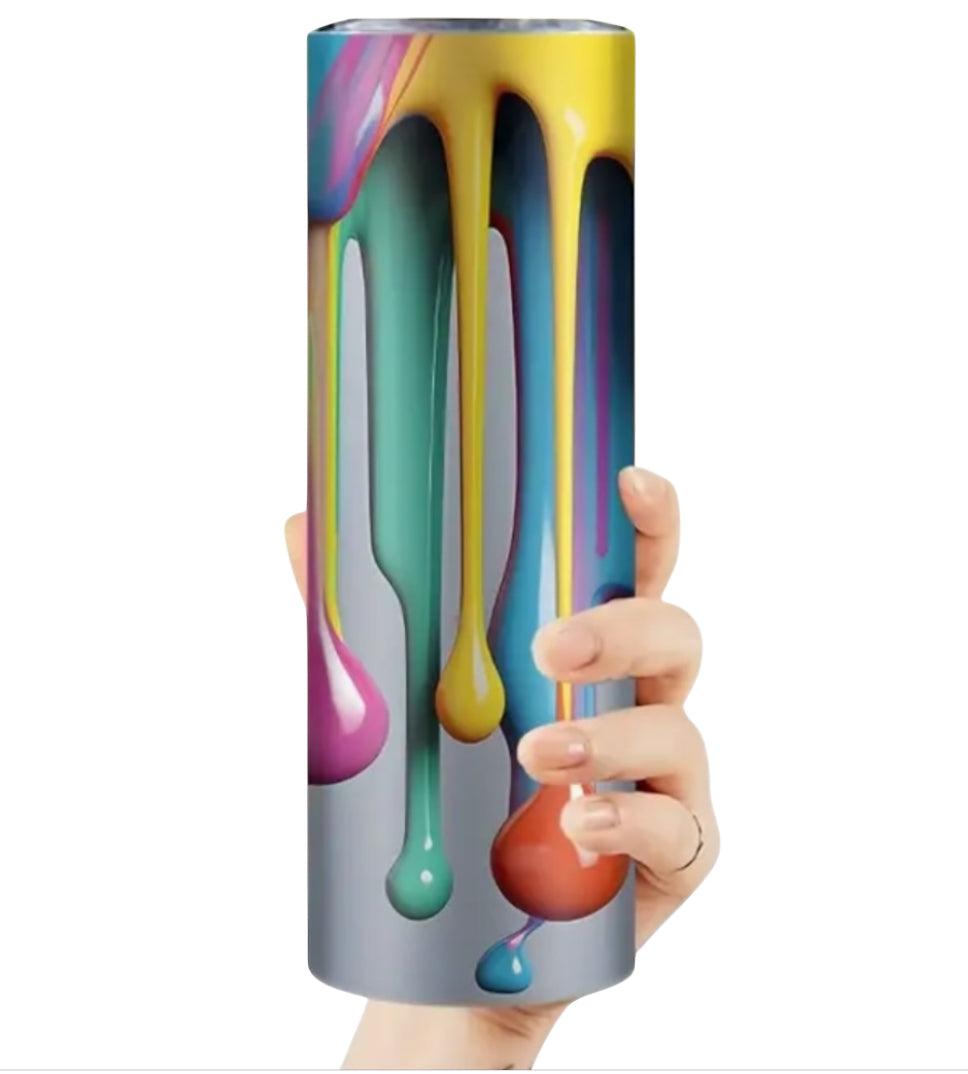 Paint Dripping Stainless Steel Tumbler