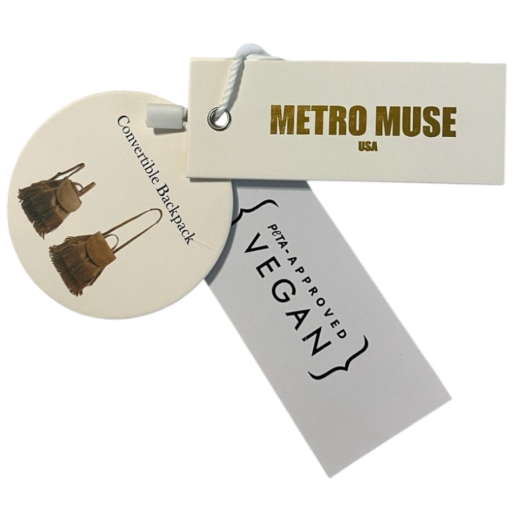 Metro Muse Tan Fringe Convertible Backpack
