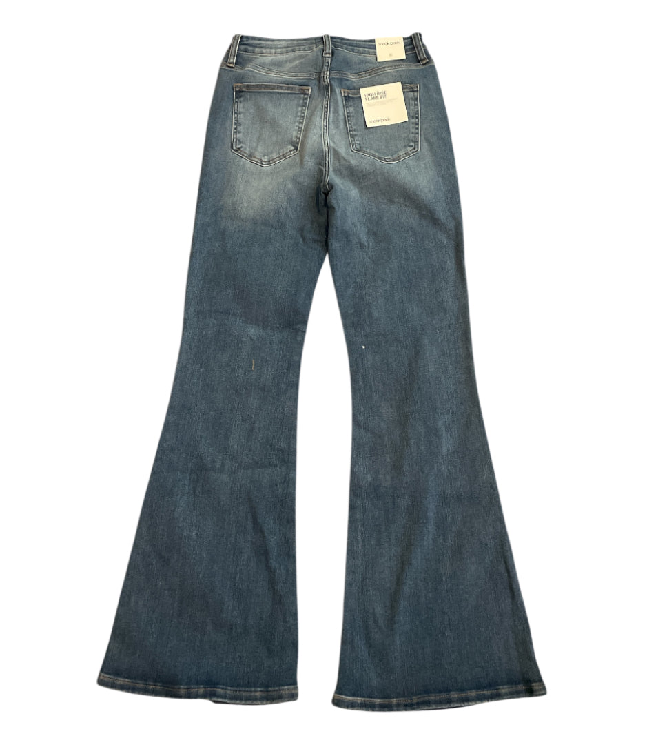 Sneak Peek High Rise Flare Fit Denim Jeans (30)