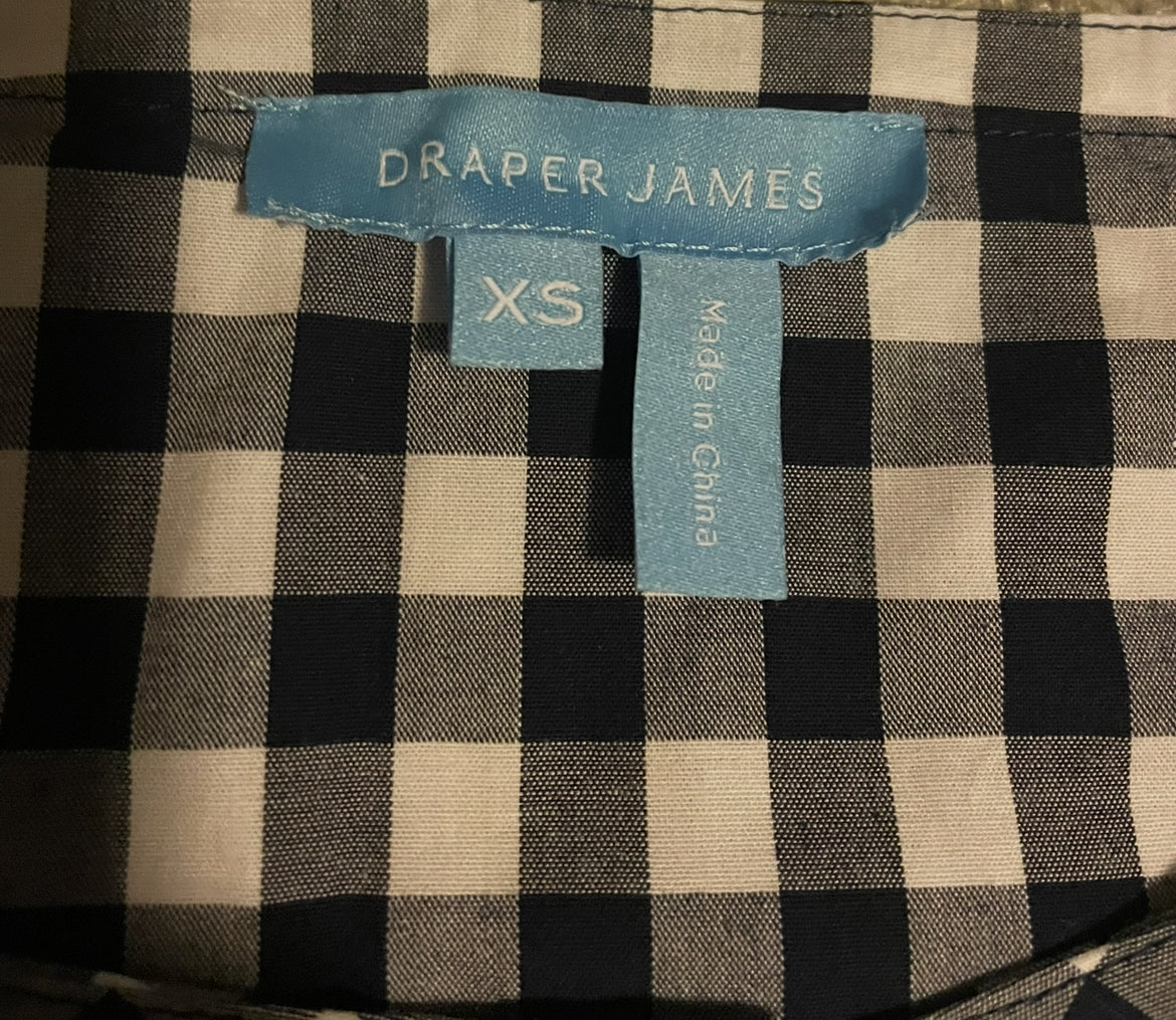 Draper James Navy Gingham Dress (X-Small)