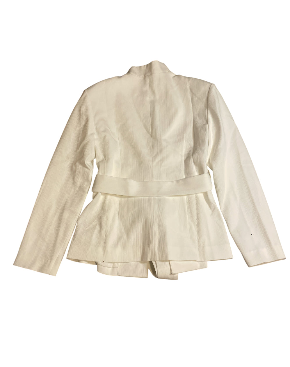 COMMENCE Stand Collar Belted Long Sleeve Blazer (XL)