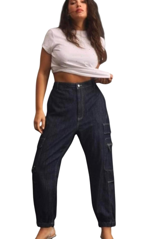 Anthropologie Pilcro Seamed Sport Cargo Jeans