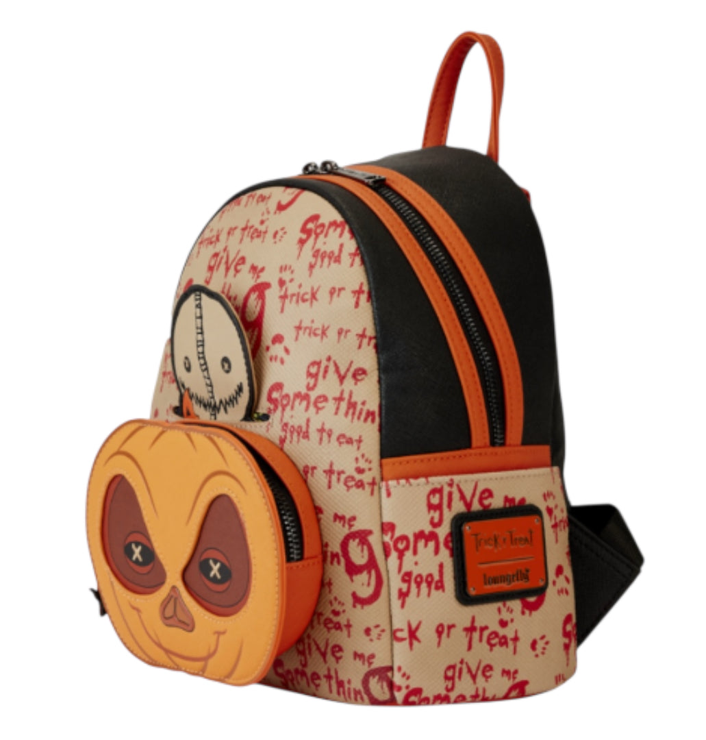 Loungefly Trick 'r Treat - Sam Pumpkin 10" Faux Leather Mini Backpack