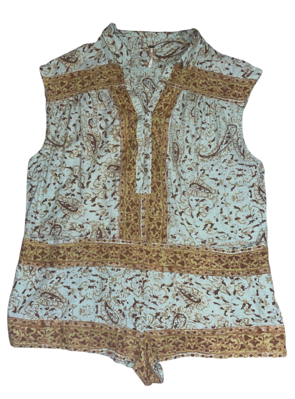 Free People Boxy Silhouette Telly Romper (Large)