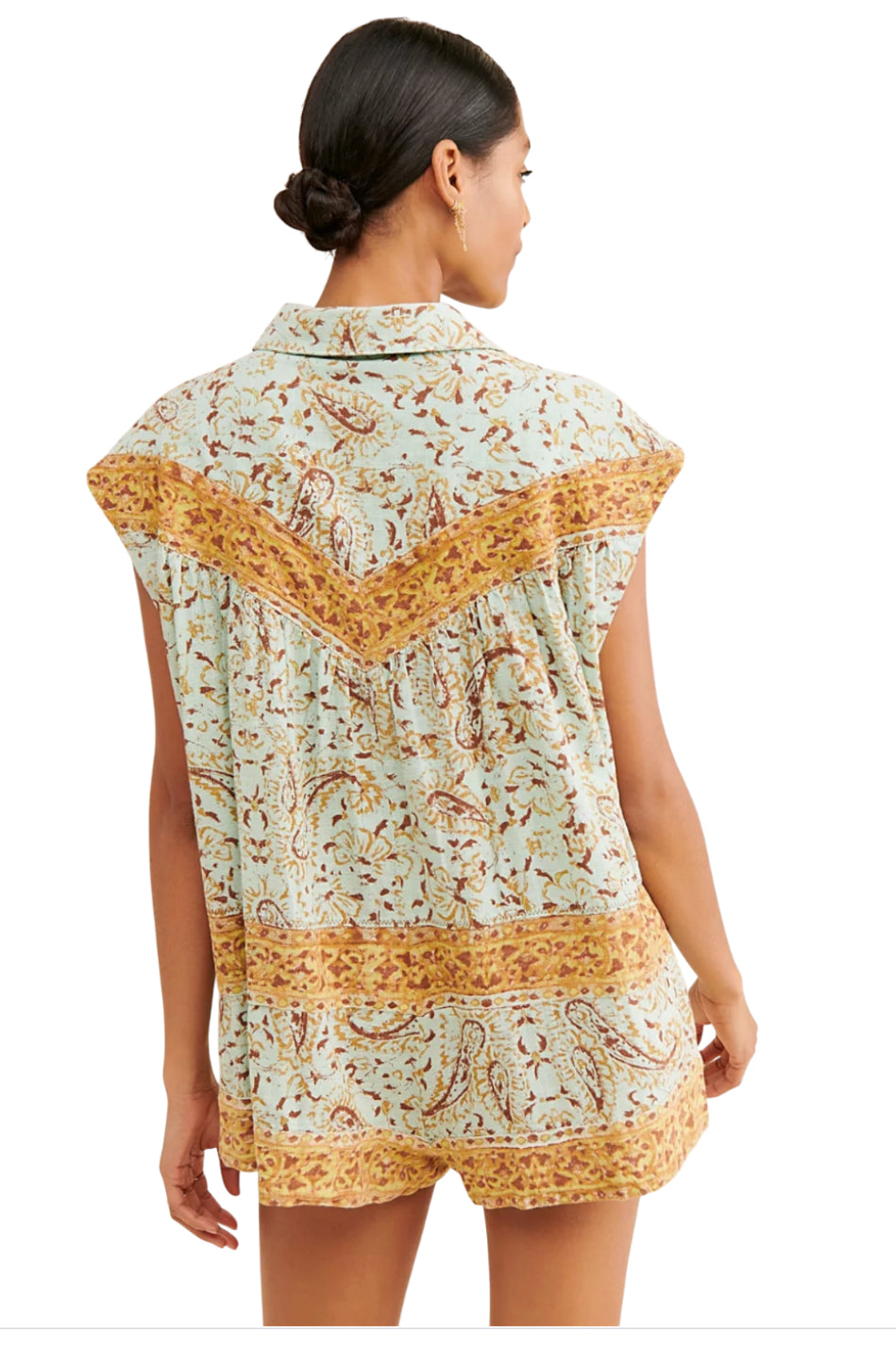 Free People Boxy Silhouette Telly Romper (Large)