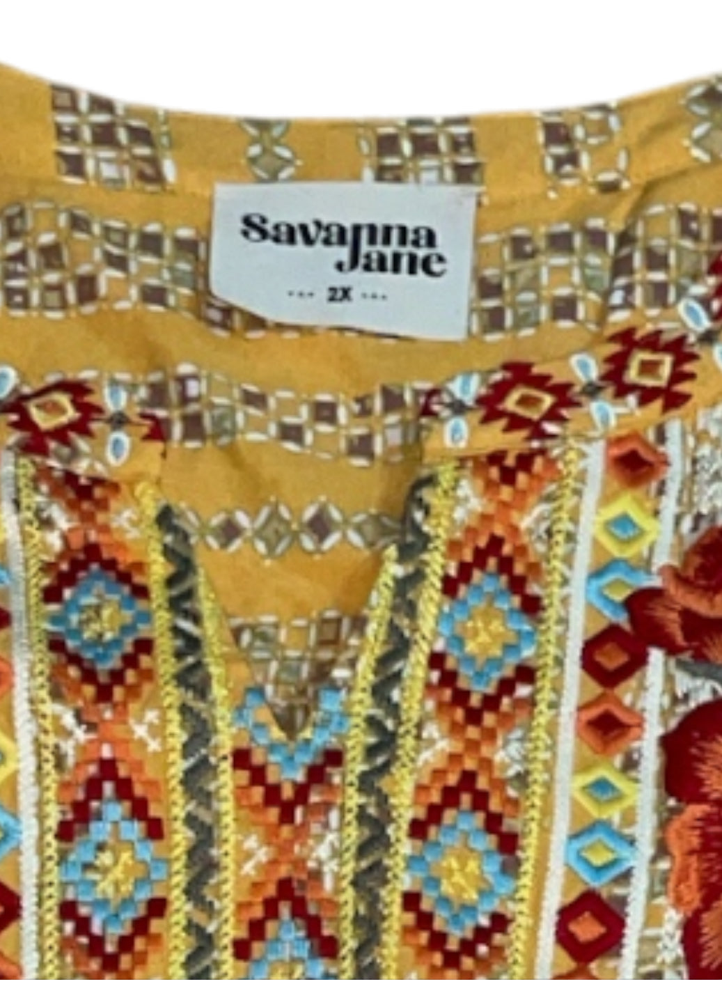 Savanna Jane Free Hand Art Blouse (2x)
