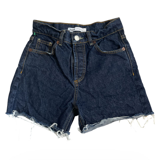 Zara high-waisted denim cutoff shorts (0)