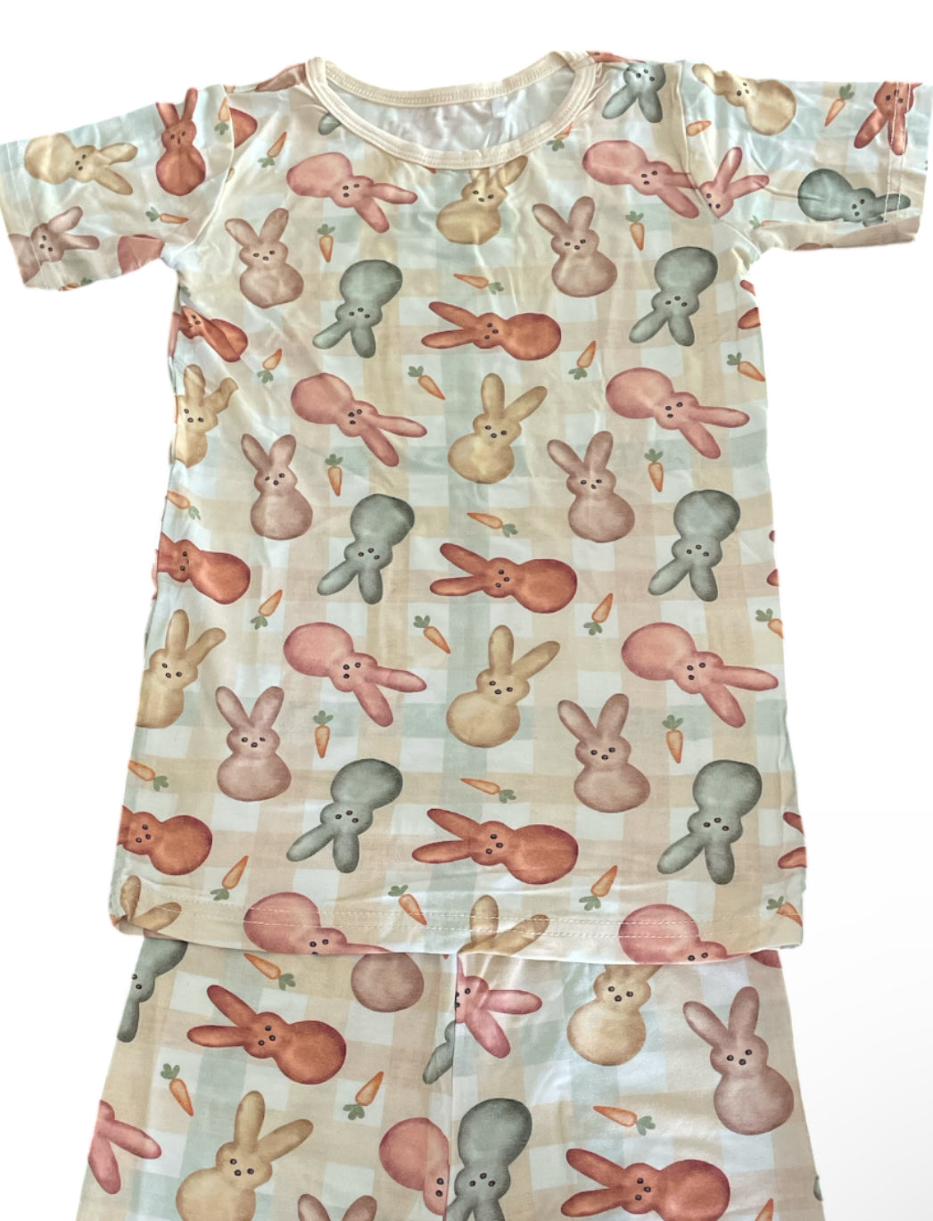 Marshmallow Peeps-style bunnies and small carrots Pajama Set (6)