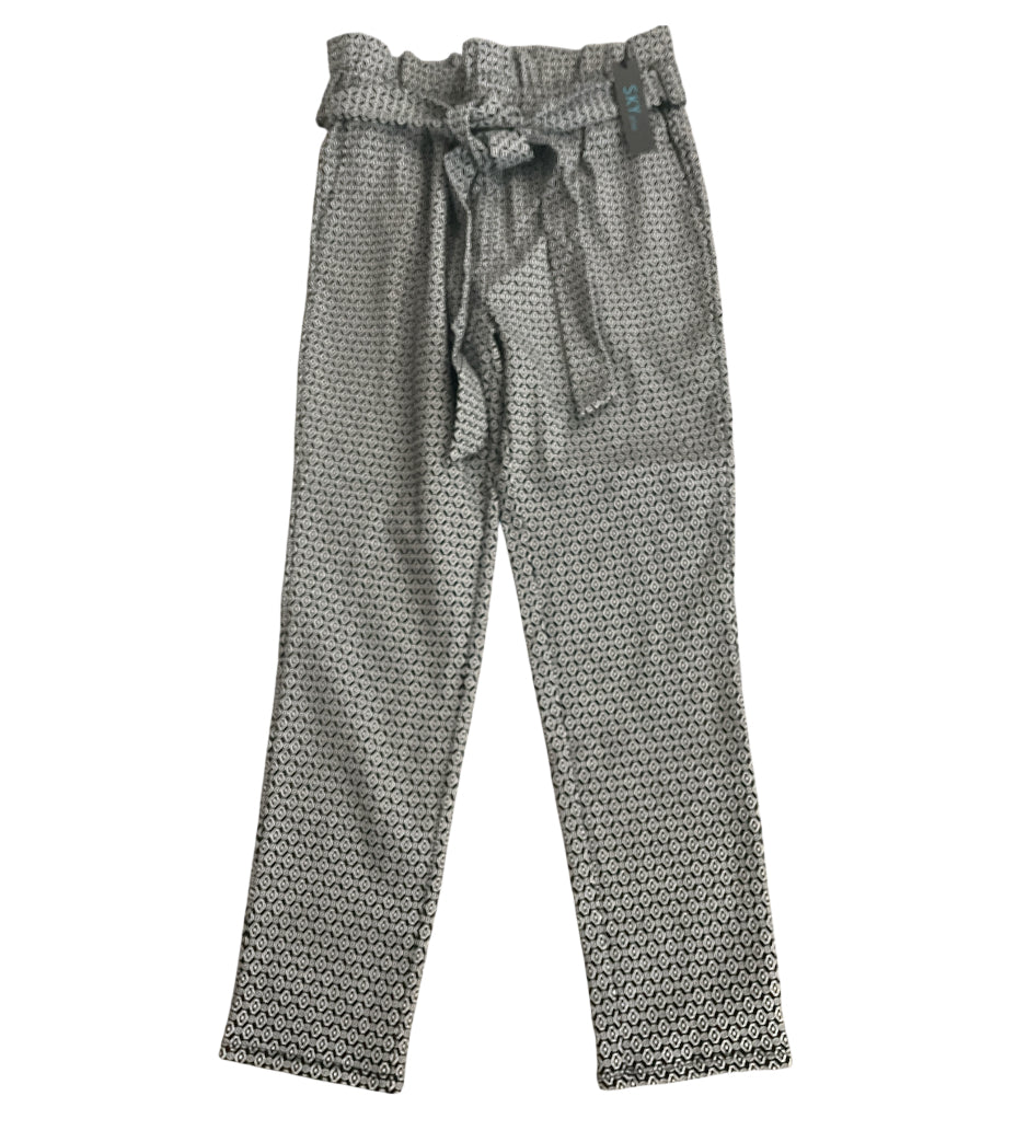 Sky Plus Black and White Slim Fit Pants (1x)