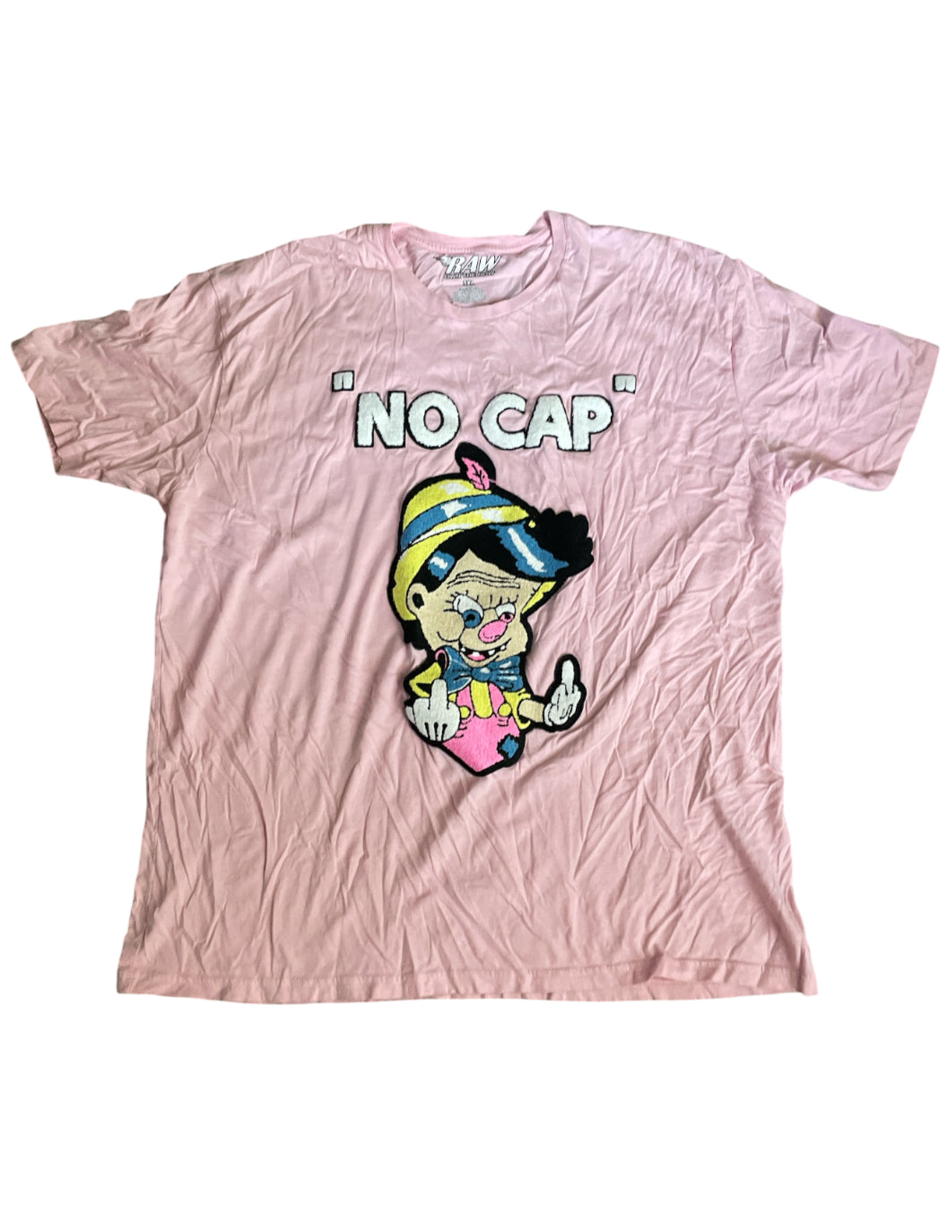 Raw Own The Now No More Lies NO CAP Chenille Crew Neck -(3x)