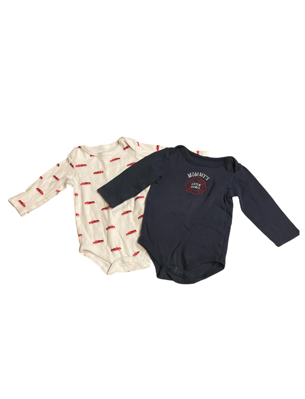 Hudson Baby long-sleeve Fire Fighter Onesies (6-9m)
