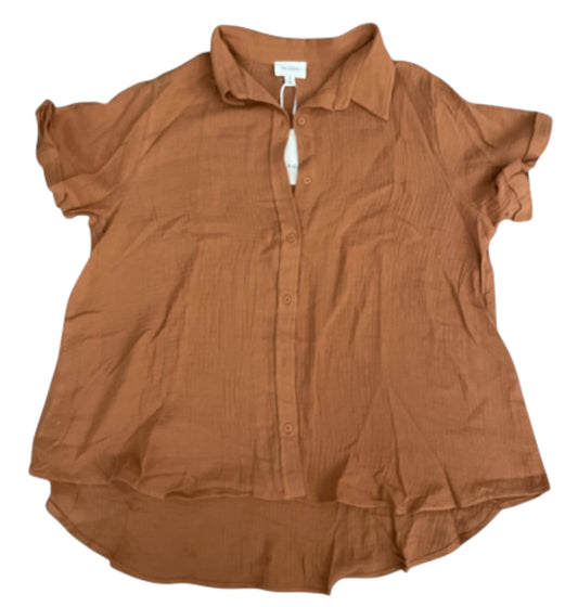 Heyson Rust Button Down Blouse (1x)