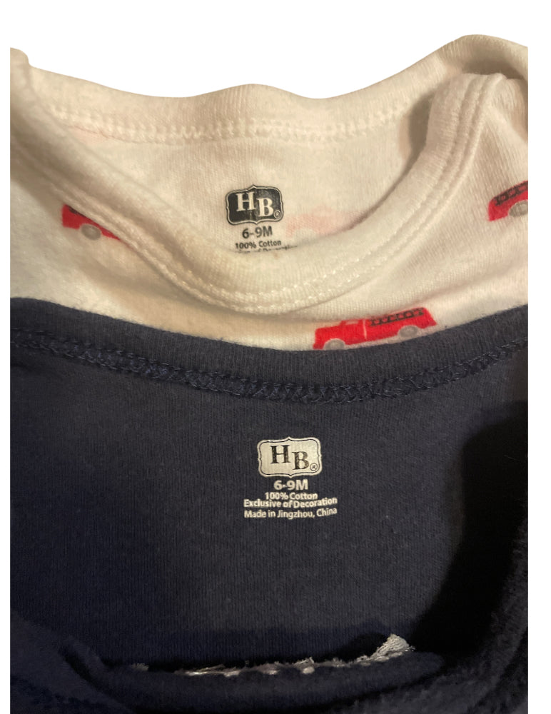 Hudson Baby long-sleeve Fire Fighter Onesies (6-9m)