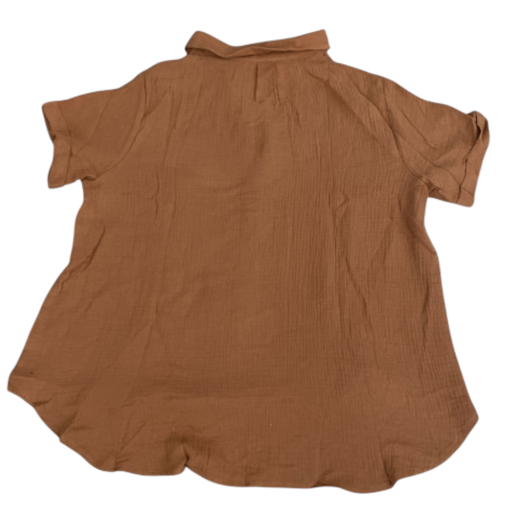 Heyson Rust Button Down Blouse (1x)