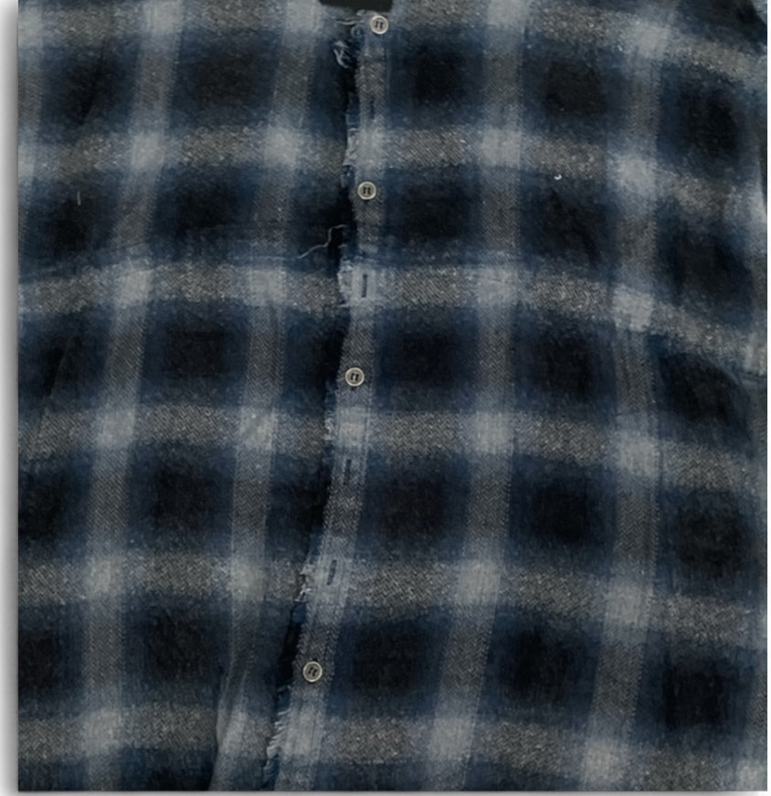 Heyson Blue Plaid Distressed Button Down Shirt (1x)