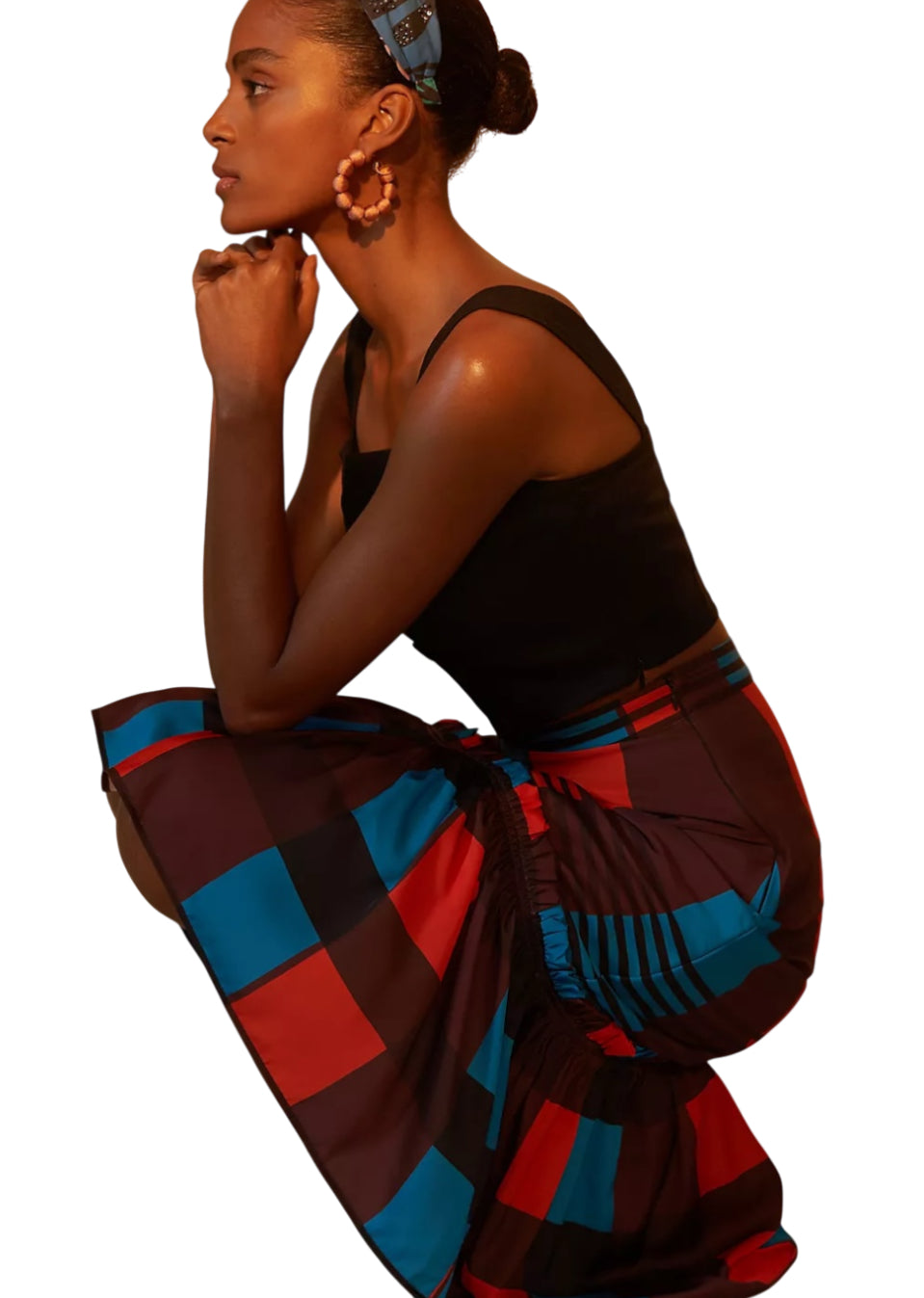 Eva Franco Flounced Midi Skirt (8)