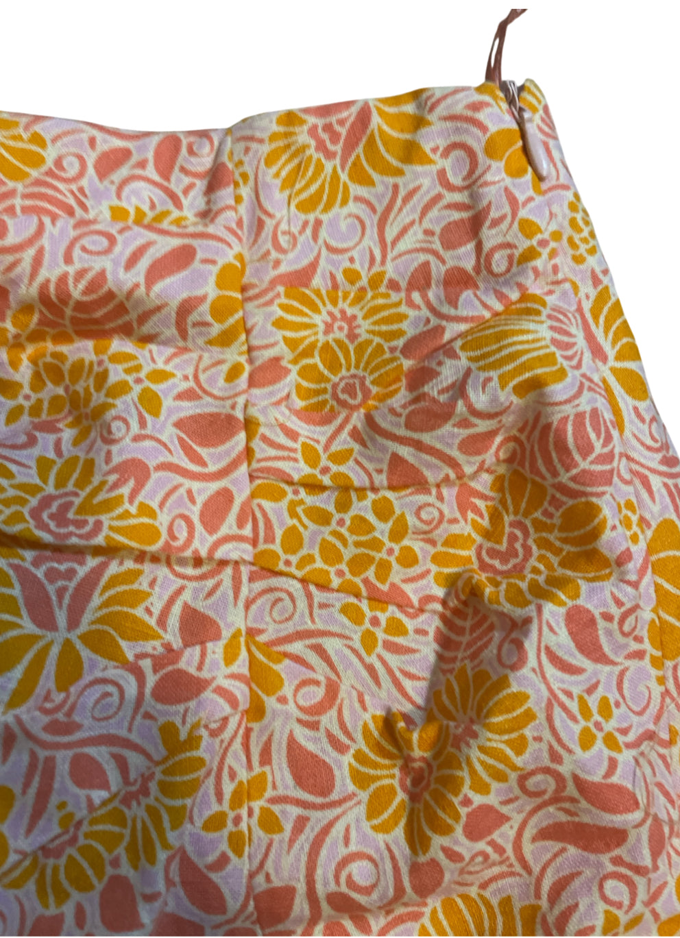 Zara linen blend floral mini skirt (Small)