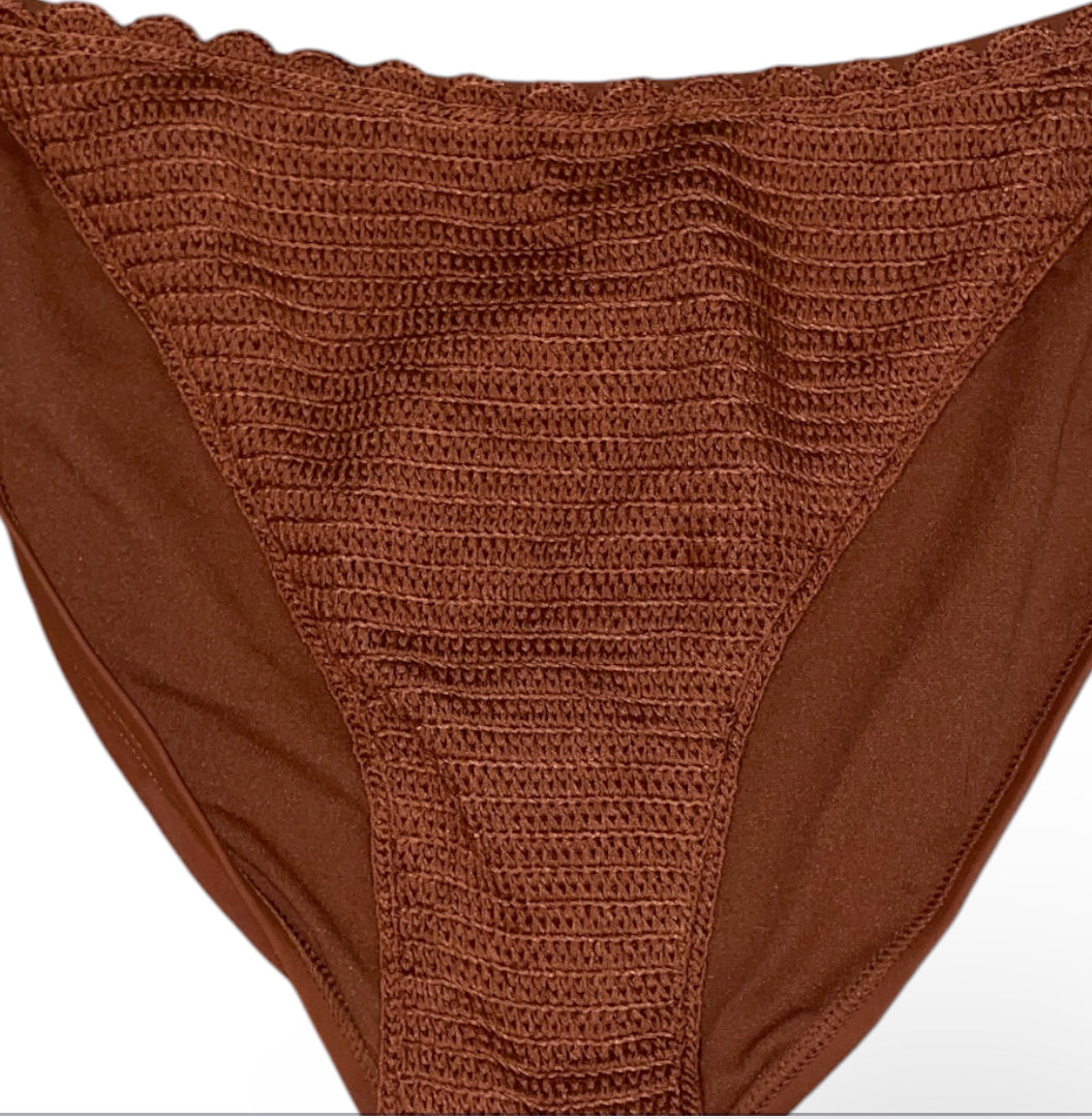 Wild Fable brown crocheted bikini bottoms (Large)