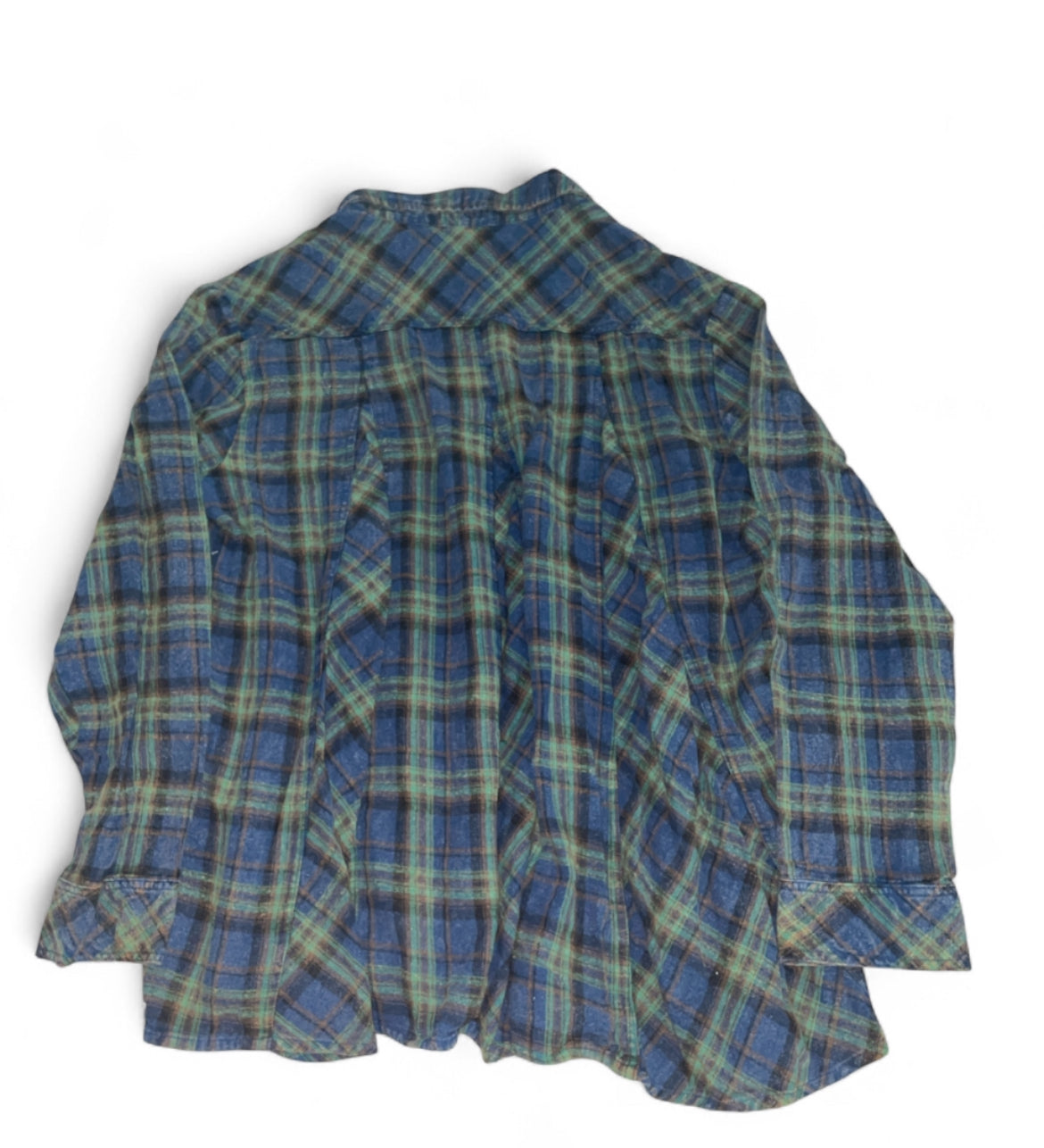 Heyson Green Mineral-Washed Plaid Button-Down Shirt (1x)