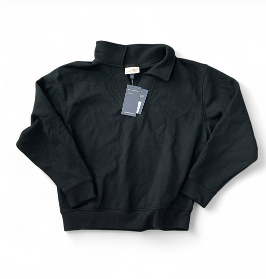Universal Thread Black Leisure Studio Polo Pullover Sweatshirt (X-Small)
