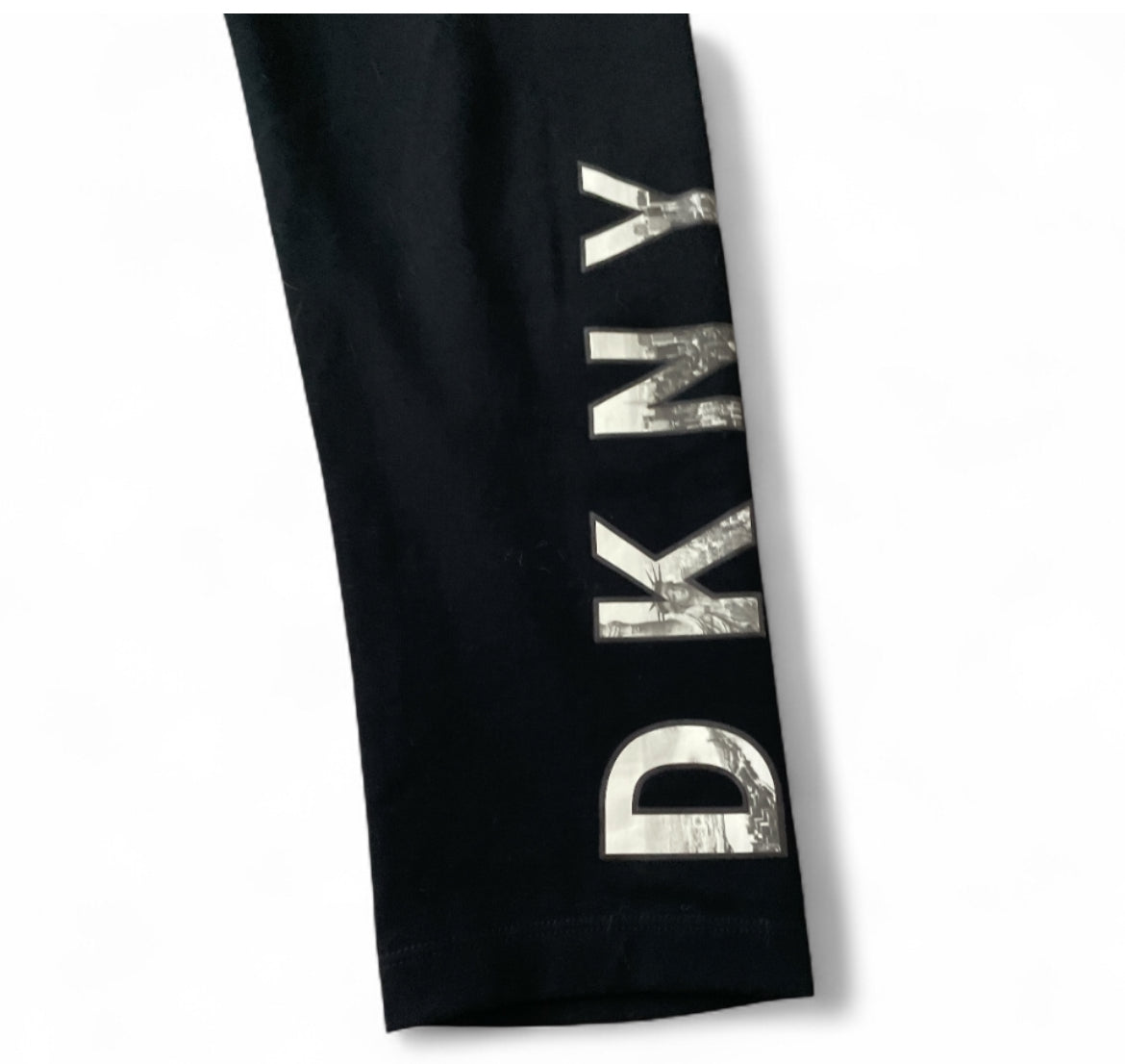 DKNY Sport High-Rise Tummy Control Logo Workout Leggings (X-Large)