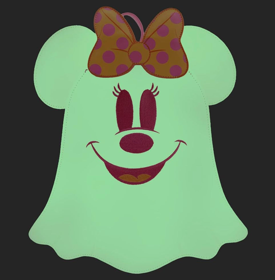 Loungefly Disney Pastel Ghost Minnie Mouse Glow-in-the-Dark Mini Backpack