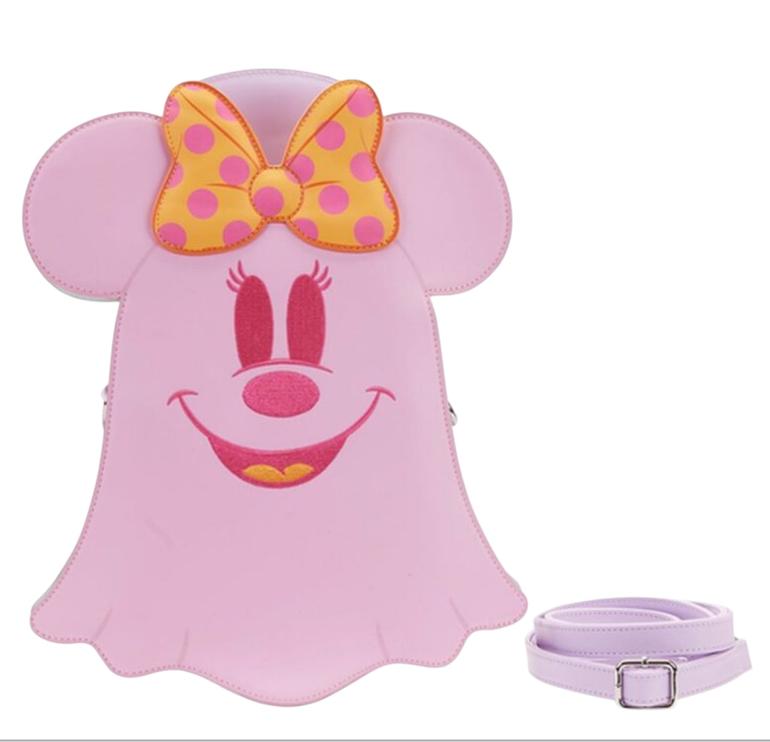 Loungefly Disney Pastel Ghost Minnie Mouse Glow-in-the-Dark Mini Backpack