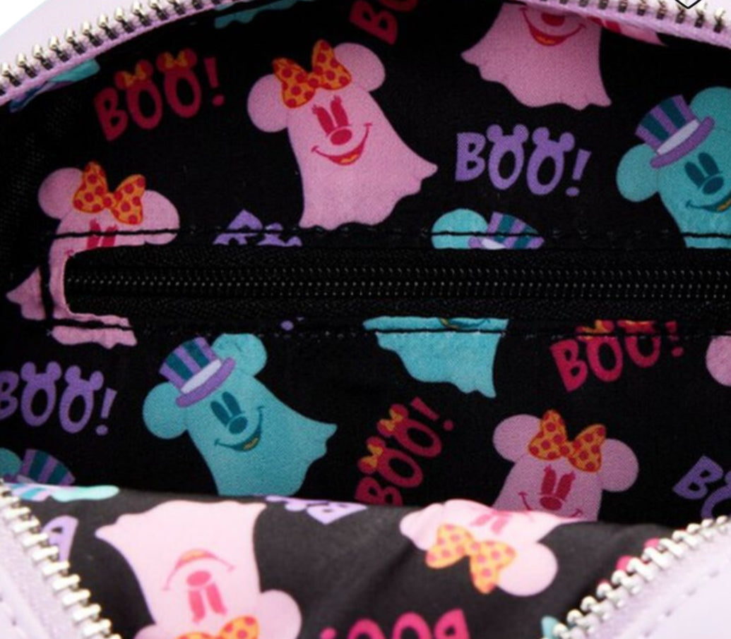 Loungefly Disney Pastel Ghost Minnie Mouse Glow-in-the-Dark Mini Backpack