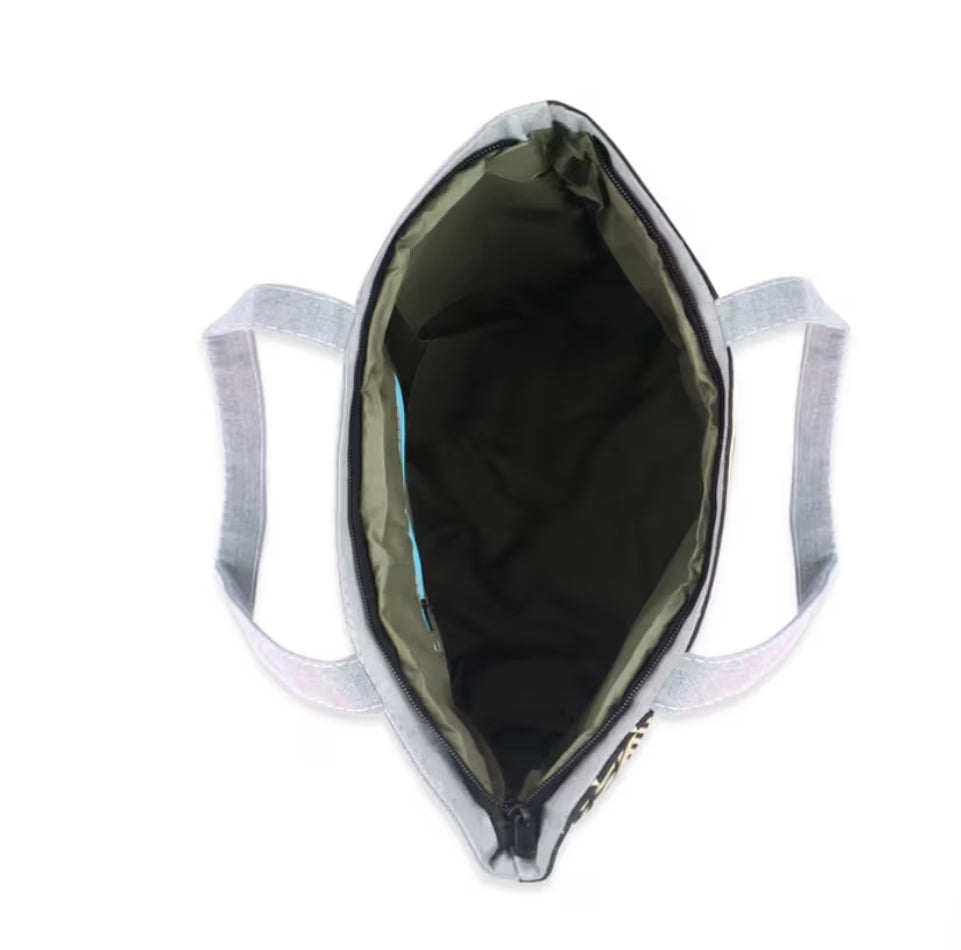 Aztec Print Canvas Tote Bag