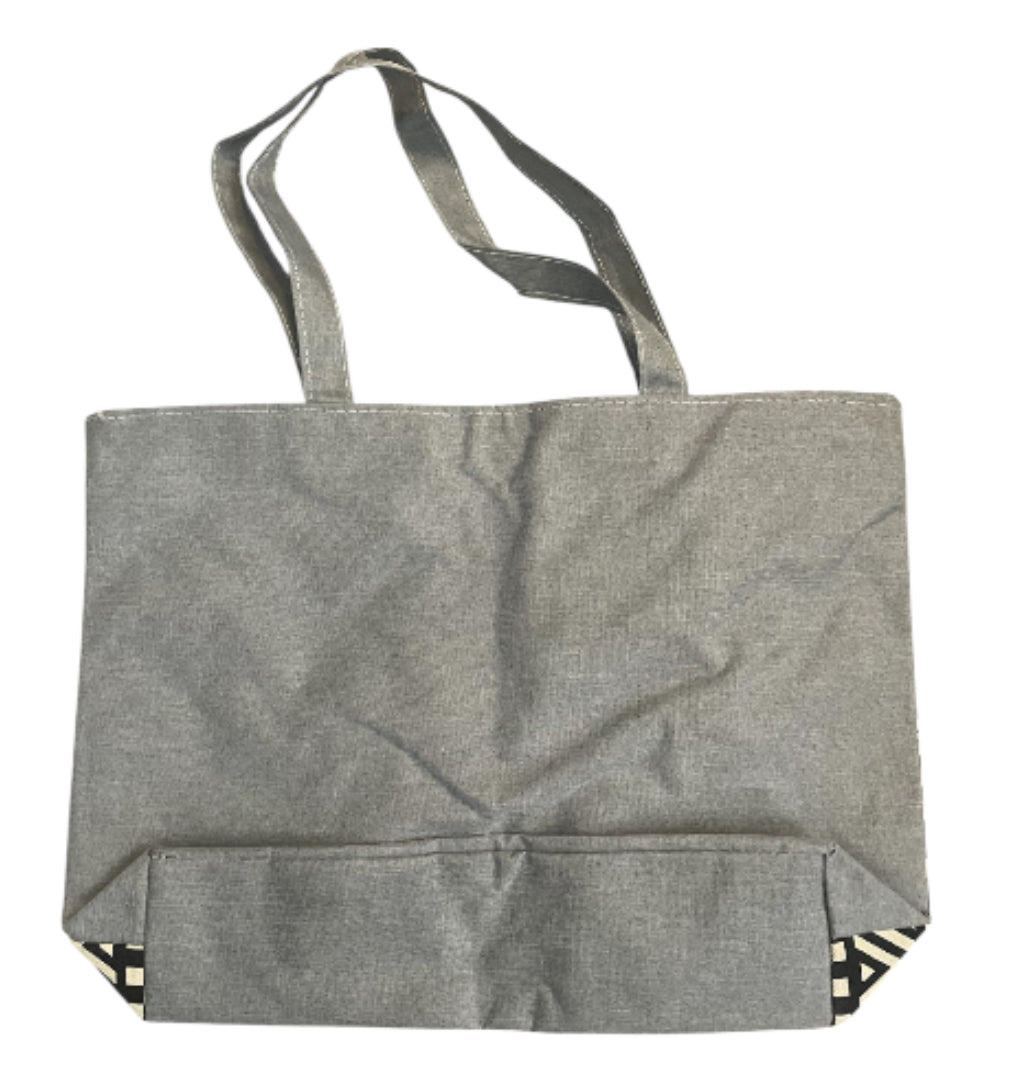 Aztec Print Canvas Tote Bag